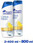 Head & Shoulders Citrus Fresh korpásodás elleni sampon (2x400 ml)