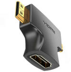 Vention HDMI - Mini/Mikro HDMI-adapter 2 az 1-ben Vention AGFB0, fekete (AGFB0)