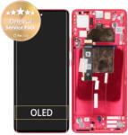 Motorola Edge 30 Fusion - Ecran LCD + Sticlă Tactilă + Ramă (Viva Magenta) - 5D68C22034 Genuine Service Pack, Viva Magenta