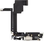 Apple iPhone 15 Pro Max - Conector de Încărcare + Cablu Flex (White Titanium), White Titanium