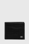 Calvin Klein portofel de piele barbati, culoarea negru 9BYX-PFM06Y_99X