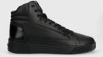 Calvin Klein sneakers din piele HIGH TOP LACE UP INV STITCH culoarea negru, HM0HM01164 9BYX-OBM1Y7_99X