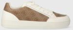 Guess sneakers din piele UDINE II culoarea alb, FM7UII ELE12 9BYX-OBM0FE_00X