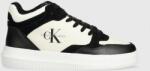 Calvin Klein Jeans sneakers CHUNKY MID CUPSOLE COUI LTH MIX culoarea negru, YM0YM00779 9BYX-OBM1ZH_99A