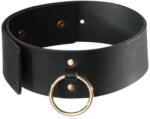 Bijoux Indiscrets Maze Wide Choker With Leash fekete nyakörv és póráz