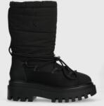 Calvin Klein Jeans cizme de iarna FLATFORM SNOW BOOT NYLON WN culoarea negru, YW0YW01146 9BYX-OBD395_99X