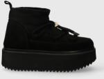 Inuikii cizme de zapada din piele intoarsa Classic Low Platform culoarea negru, 75104-105 9BYX-OBD2CI_99X