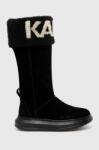 Karl Lagerfeld Cizme de zapada din piele întoarsă Kapri Kosi culoarea negru 9BY8-OBD2T9_99X