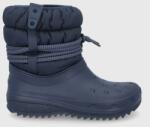 Crocs cizme de iarnă culoarea bleumarin PUFF. LUXE. BOOT. W. 207312-BLACK 9BY8-OBD46B_59X