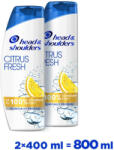 Head & Shoulders Citrus Fresh korpásodás elleni sampon (2x400 ml) - beauty