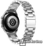  Fém okosóra szíj - EZÜST - rozsdamentes acél, csatos, 170mm hosszú, 20mm széles - SAMSUNG Galaxy Watch 42mm / Xiaomi Amazfit GTS / Galaxy Watch3 41mm / HUAWEI Watch GT 2 42mm / Galaxy Watch Active / A