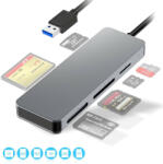 ROCKETEK 5 in 1 USB 3.0 SD MicroSD CF TF kártyaolvasó és író adapter (CR304)