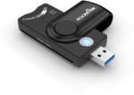Rocketek SIM/ CAC Okoskártya- (ISO7816 Class A B C) / SD/ TF Kártyaolvasó és író (USB-A) (RT-CR310)