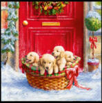 PAW Christmas Puppies papírszalvéta 33x33cm, 20db-os