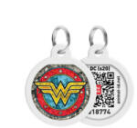 WauDog Smart ID QR - biléta ("Wonder Woman 2" minta, QR kód) - Ø25mm