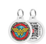 WauDog Smart ID QR - biléta ("Wonder Women 2" minta, QR kód) - Ø25mm