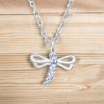  Szitakötő Cirkónia Köves Ezüst Nyaklánc