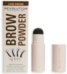 Makeup Revolution Set pentru sprâncene - Makeup Revolution Brow Powder Stamp & Stencil Kit Dark Brown