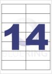  Etikett címke, 99, 1x38mm, 100 lap, 14 címke/lap (10279) - irodaitermekek