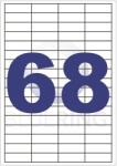 Bluering Etikett címke, 48, 5x16, 9mm, 100 lap, 68 címke/lap Bluering® (BRET135) - irodaitermekek