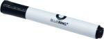 BLUERING Táblamarker 3mm, mágneses, táblatörlővel multifunkciós Bluering® fekete (20576) - irodaitermekek