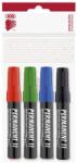 ICO Alkoholos marker készlet, 3mm, kerek hegyű Ico 11, 4 klf. szín (9580007001) - irodaitermekek