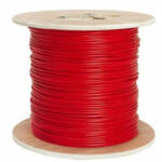 Kábel Tűzjelző kábel 1x2x1 mm2 piros árnyékolt tömör réz vezeték JB-Y(St)Y