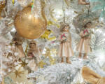 Kaemingk Luxury Vintage angyalka karácsonyfadísz 8, 5 cm krém többféle (520651)