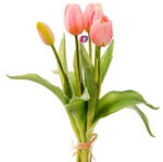 D&D Selyemvirág Gumi Tulipán csokor műanyag 35cm rózsaszín (A2397304)
