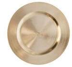 Decoration & Design Tányér kerek műanyag 33x33x2cm fényes arany (DD57703)