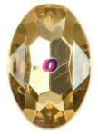 D&D Dekor kristály ovális 20mmx30 arany 6 db-os szett (PVB19704)