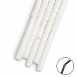 Family Papír szívószál - fehér 250 x 6 mm - 150 db / csomag (57601B)