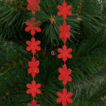 Family Collection Karácsonyi girland hópehely 2, 7 m piros (58616A)