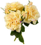 D&D Selyemvirág rózsa csokor 36 cm sárga (DD61290)