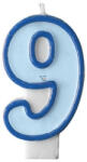 D&D Szülinapi számgyertya 6, 5cm kék 9 (SCU1-9-001)