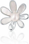 JwL Luxury Pearls Gyöngy bross 2 az 1 - ben fehér igazgyönggyel és kristállyal JL0660 - vivantis
