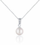 JwL Luxury Pearls Elegáns nyaklánc tengeri gyönggyel és kristályokkal JL0658 (lánc, medál)