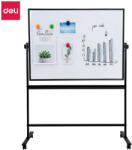 Deli Whiteboard magnetic mobil DELI, 90 x 120 cm cu rama din aluminiu (DLE7882)