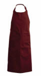 Kariban Uniszex, női, férfi zsebes kötény, szakács, pincér Kariban KA885 Cotton Apron With pocket -Egy méret, Wine