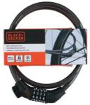 Black & Decker Black&Decker Kerékpár kábelzár, számzáras, 10x900mm, 200g