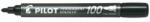 Pilot Set 12 markere permanente Pilot P100 diverse culori 2-4.5 mm varf rotund negru (PSCA-100-B-P)