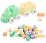 Mochtoys Play& Squish puha építőkockák - 24 db-os, vonattal (12774)