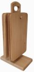  Bükkfa vágódeszka állványon 4 db 31 x 14 cm (15Z)