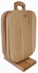  Bükkfa vágódeszka állványon 4 db 31 x 18 cm (16Z)