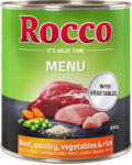 Rocco 24x800g Rocco Menue marha & szárnyas + zöldség & rizs nedves kutyatáp
