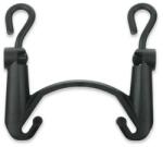 SKS sárvédő szerelék, sárvédő rögzítő alkatrész csomagtartóra, kampós, 53 mm, műanyag, fekete