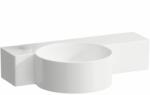 Laufen VAL Kézmosó, kerek, jobb oldali pulttal, vágható 430 mm-ig, túlfolyónyílás nélkül, csaplyuk nélkül, Matt Fehér H8152837571121 (H8152837571121)
