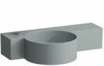 Laufen VAL Kézmosó, kerek, jobb oldali pulttal, vágható 430 mm-ig, túlfolyónyílás nélkül, csaplyuk nélkül, Graphite matt H8152837581121 (H8152837581121)