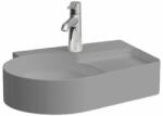 Laufen VAL Mosdó, alsó felülete csiszolt, félig száraz zónával és armatúrapaddal, túlfolyónyílás nélkül, egy csaplyukkal, Graphite matt H8162887581111 (H8162887581111)