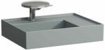 Laufen Kartell LAUFEN Mosdó jobb oldali pulttal, rejtett túlfolyóval, a mosdó alja csiszolt, túlfolyónyílás nélkül, egy csaplyukkal, Graphite matt H8183347581111 (H8183347581111)